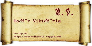Moór Viktória névjegykártya