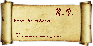 Moór Viktória névjegykártya